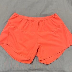 Oiselle Bright Orange Athletic Shorts